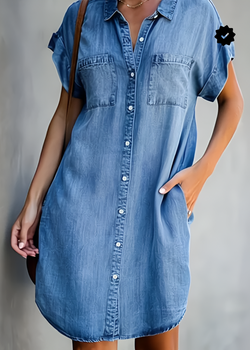 Zoé | Modern Denim Wrap Dress