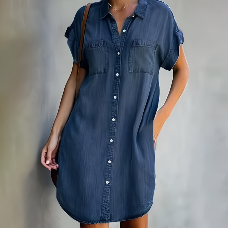 Zoé | Modern Denim Wrap Dress