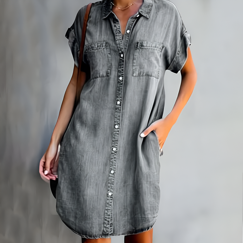 Zoé | Modern Denim Wrap Dress